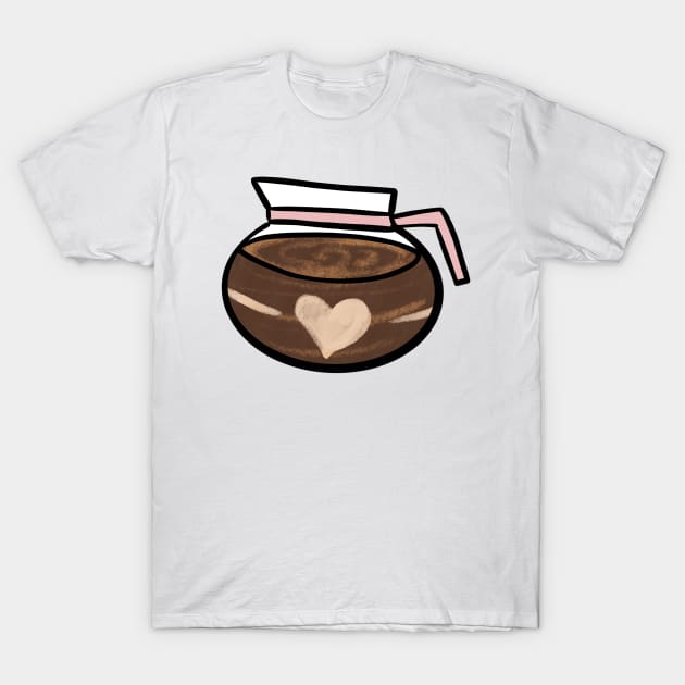 Coffee Pot Cute Coffee Dates for Coffee Lovers Cute Coffee Pot Cafetiere I Love Coffee Latte Espresso Expresso French press Caffeine Lovers Gift Cute Coffee Lover Gift Cappuccino Arabica Latte Macchiato Unique Design Indie Design T-Shirt by nathalieaynie